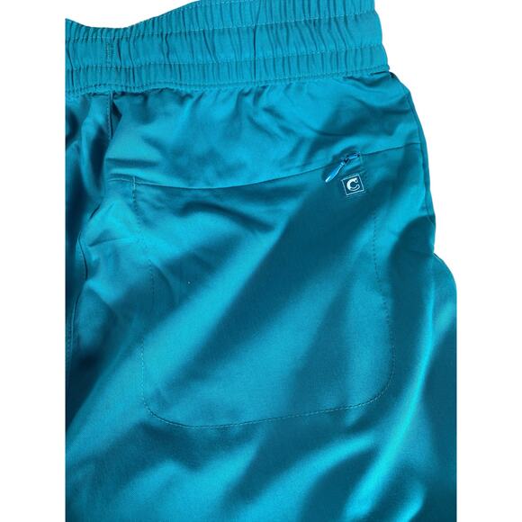 Women's turquoise scrub bottoms short joggers size small - Picture 7 of 7